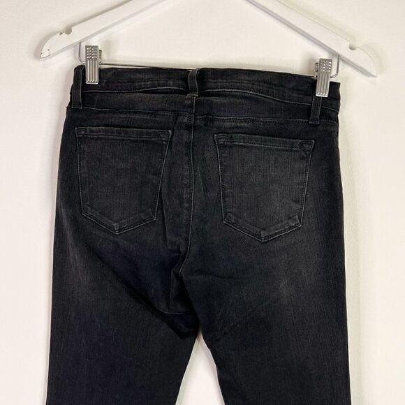 J Brand Mid Rise Rail Black Skinny Jeans in Graphite - Picture 5 of 8